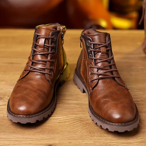 Siena™ - Bottines en cuir véritable homme