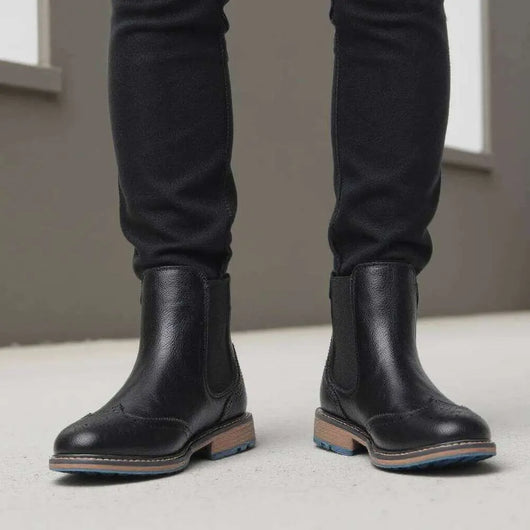 Verona™ - Bottines Chelsea en cuir bout fleuri