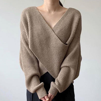 Agathe™ - Pull cache-cœur en maille élégant
