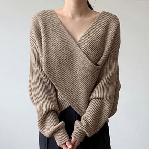 Agathe™ - Pull cache-cœur en maille élégant