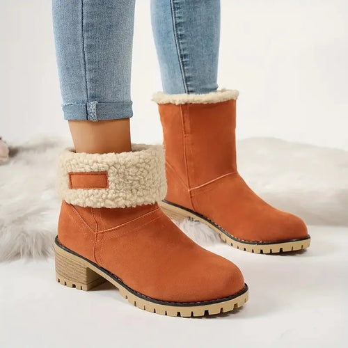 NovaBoots™ - Bottes en daim à revers moutonné