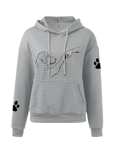 Caninou™ - Pull à capuche motifs passion canin