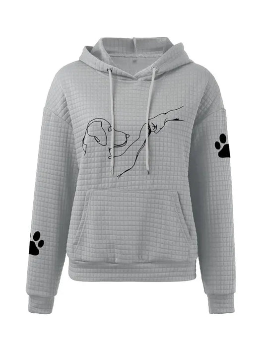 Caninou™ - Pull à capuche motifs passion canin