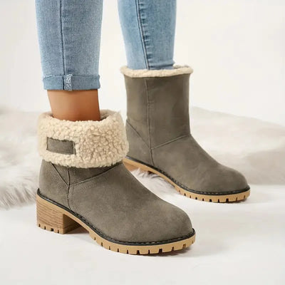 NovaBoots™ - Bottes en daim à revers moutonné