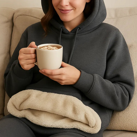 Pilou™ - Sweat à capuche cocooning doublure polaire