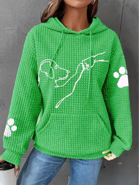 Caninou™ - Pull à capuche motifs passion canin