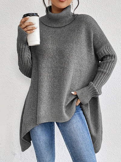 Elynn™ - Pull chaud à col roulé oversize