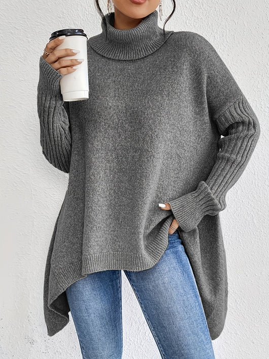 Elynn™ - Pull chaud à col roulé oversize