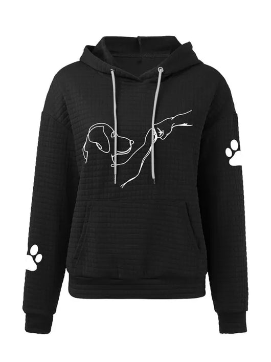 Caninou™ - Pull à capuche motifs passion canin