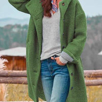 Alessia™ – Manteau mi-long à capuche en laine douce