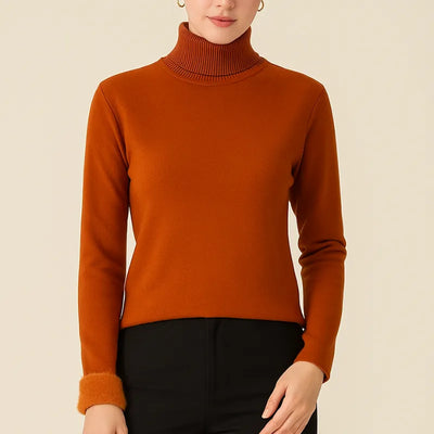 Énora™ - Pull col roulé avec doublure douce