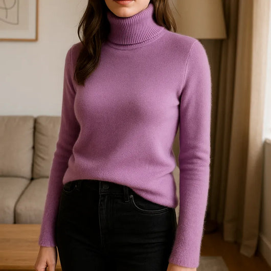 Énora™ - Pull col roulé avec doublure douce