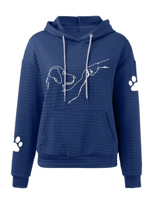 Caninou™ - Pull à capuche motifs passion canin