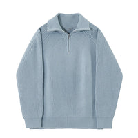 Arnaud™ – Pull zippé turquoise élégant