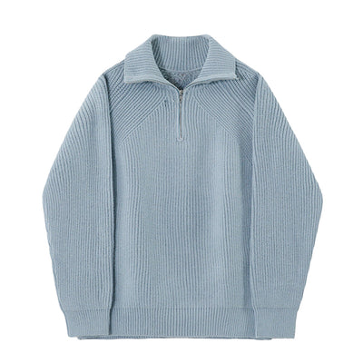 Arnaud™ – Pull zippé turquoise élégant