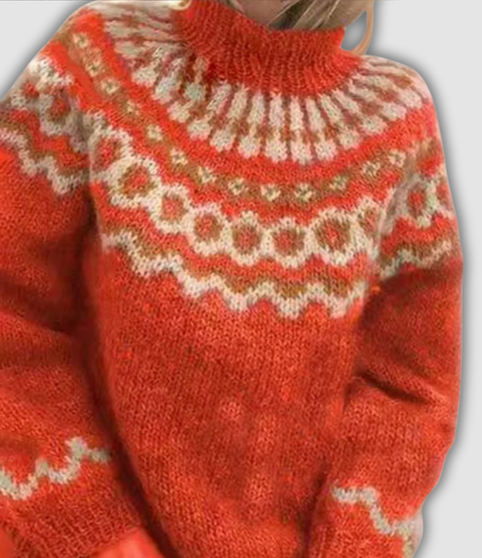 Violette™ - Pull jacquard en laine douce