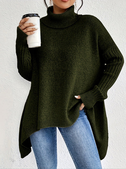 Elynn™ - Pull chaud à col roulé oversize