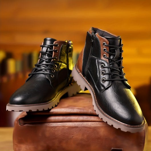 Siena™ - Bottines en cuir véritable homme