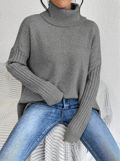 Elynn™ - Pull chaud à col roulé oversize