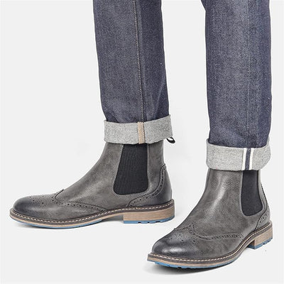 Verona™ - Bottines Chelsea en cuir bout fleuri