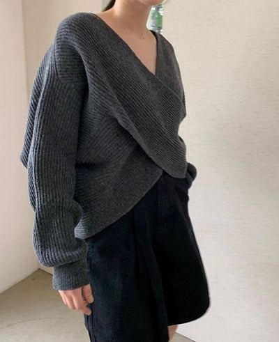 Agathe™ - Pull cache-cœur en maille élégant