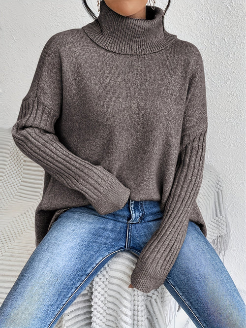 Elynn™ - Pull chaud à col roulé oversize