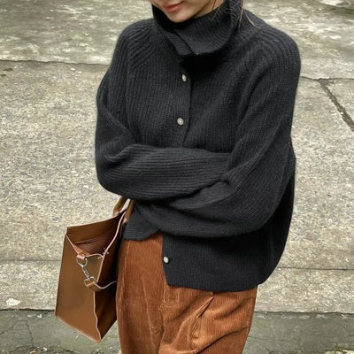 Marta™ - Cardigan chic à col haut