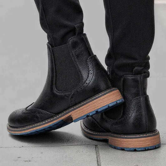 Verona™ - Bottines Chelsea en cuir bout fleuri