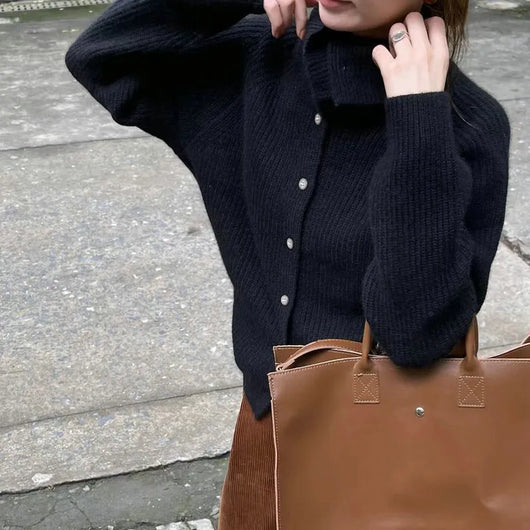 Marta™ - Cardigan chic à col haut