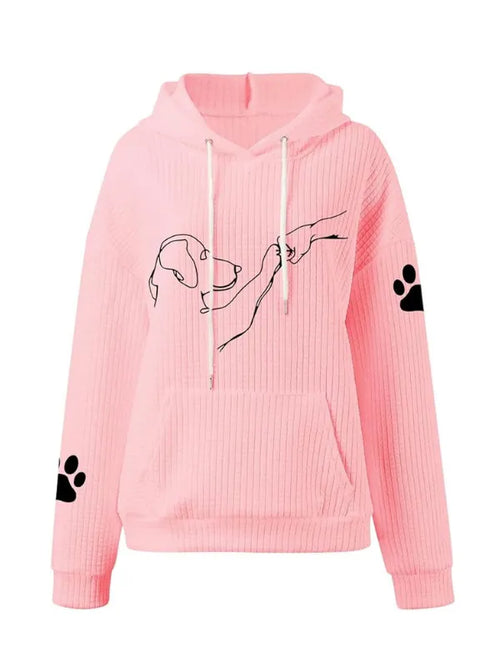 Caninou™ - Pull à capuche motifs passion canin