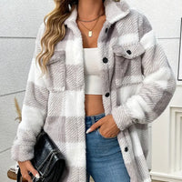 Chaletine™ - Veste en sherpa à carreaux