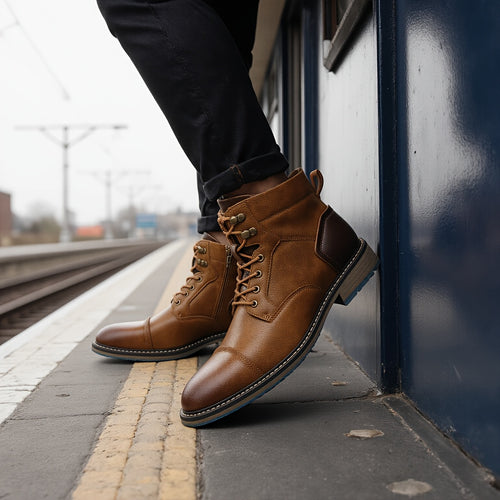 Capri™ - Bottines en cuir véritable homme