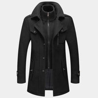 Peaky™ - Manteau chic en laine à col montant
