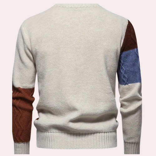 Bojan™ - Pull à col rond patchwork