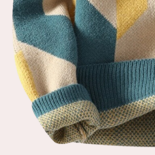 Leroux™ - Pull ample à motif patchwork