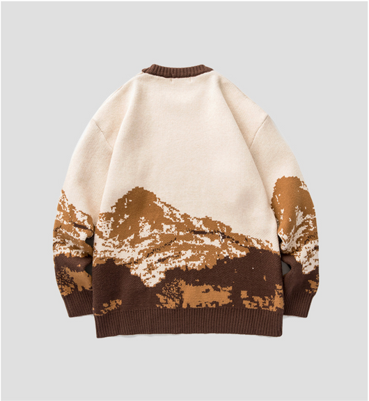 Alpino™ – Pull panoramique à motif montagne