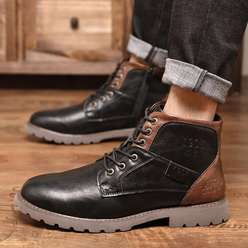 Siena™ - Bottines en cuir véritable homme