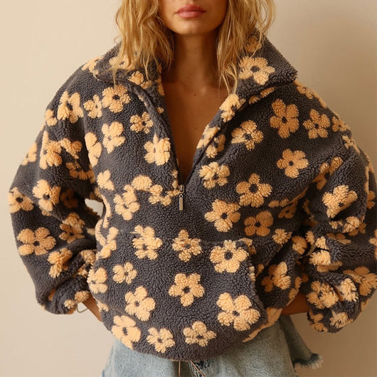 Daisy™ - Sweat polaire zippé floral