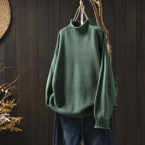 Noara™ - Pull oversize en coton à col haut