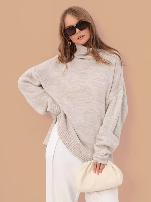 Élodie™ – Pull oversize à col roulé