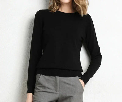 Clémentine™ - Pull à col rond en coton pour femme