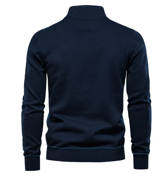 Henri™ - Pull zippé à col montant