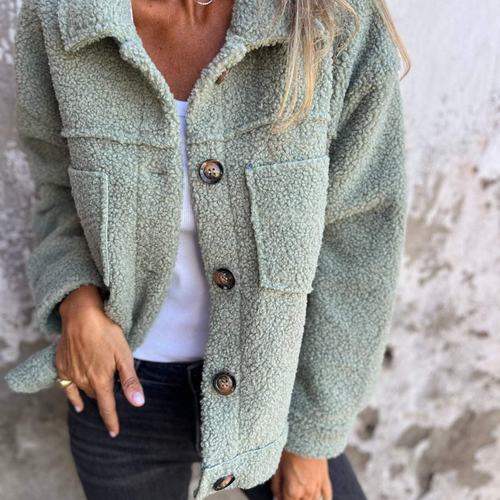 Aurore™ - Veste en sherpa à boutons