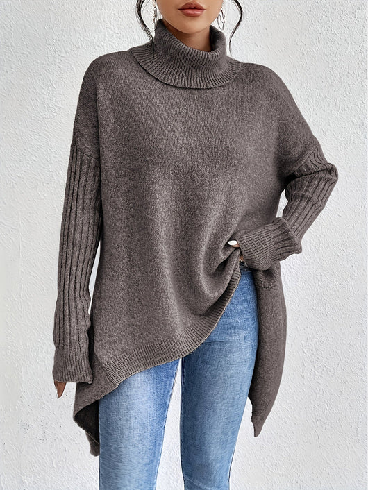 Elynn™ - Pull chaud à col roulé oversize