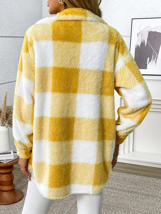 Chaletine™ - Veste en sherpa à carreaux
