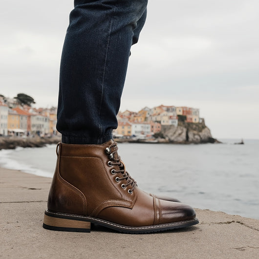 Rivoli™ - Bottines Derby en cuir véritable homme
