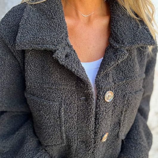 Aurore™ - Veste en sherpa à boutons