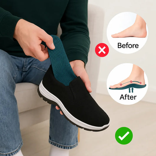 Pair of orthopedic insoles
