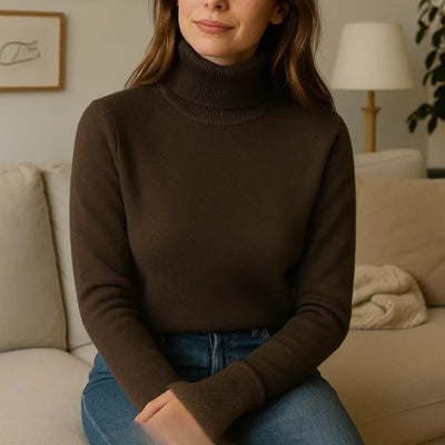 Énora™ - Pull col roulé avec doublure douce