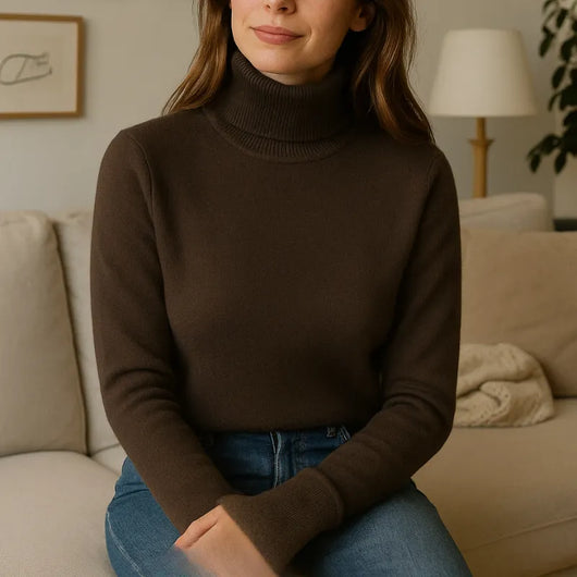 Énora™ - Pull col roulé avec doublure douce